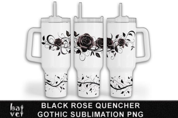 Download Black Rose Quencher Wrap | Gothic Design - Premium Resources