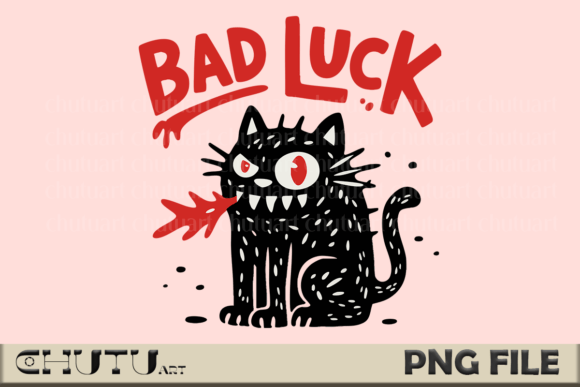 Download Bad Luck Cat PNG - Punk Gothic Design - Premium Resources