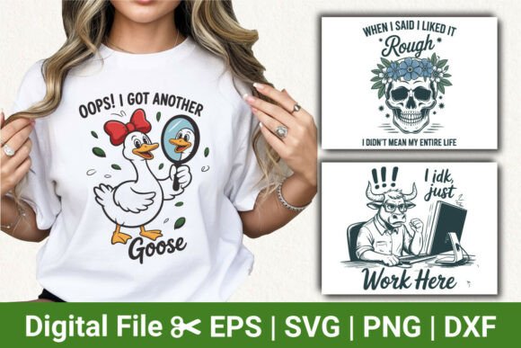 Download Goose Humor, Skull Flower Gothic Design - Premium Resources
