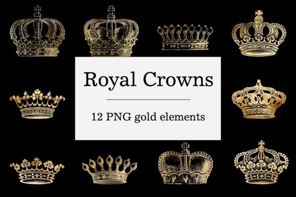 Download Gold Royal Crowns - Gothic Design - Premium Resources
